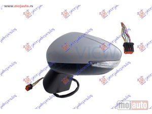 Glavna slika -  RETROVIZOR ELEKTRICNI SA GREJACEM CRNI (MIGAVAC) (6 PIN) (A KVALITET) (KONVEKSNO STAKLO) Levo Citroen c3 air cross 21- -dostupno - MojAuto