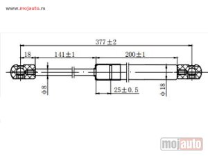 NOVI: delovi  AMORTIZER HAUBE (377L-140N) Citroen ds5 11-15 -dostupno