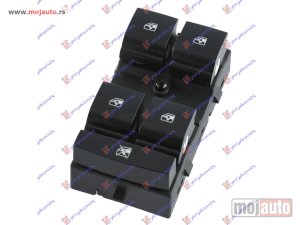 NOVI: delovi  PREKIDAC U PREDNJIM VRATIMA (4 TASTERA) (12 PIN) Levo Chevrolet aveo sdn-h/b 12- -dostupno