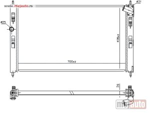 NOVI: delovi  HLADNJAK MOTORA 1.6 DI-D DIZEL (MAN) (700x410) Citroen c4 air cross 12-15 -dostupno