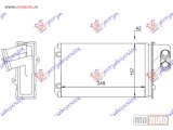 NOVI: delovi  GREJAC KABINE (248x157) -99 (TIP BEHR) (BEZ CEVI) Peugeot 405 93-95 -dostupno