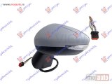 NOVI: delovi  RETROVIZOR ELEKTRICNI SA GREJACEM CRNI (MIGAVAC) (6 PIN) (A KVALITET) (KONVEKSNO STAKLO) Levo Citroen c3 air cross 21- -dostupno