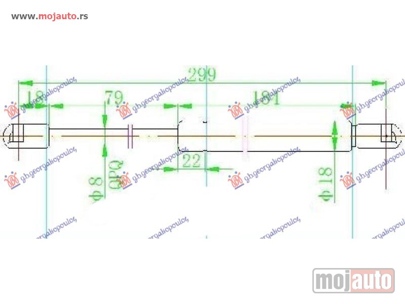 Glavna slika -  AMORTIZER GEPEK VRATA (298L-730N) Audi a6 08-10 -dostupno - MojAuto