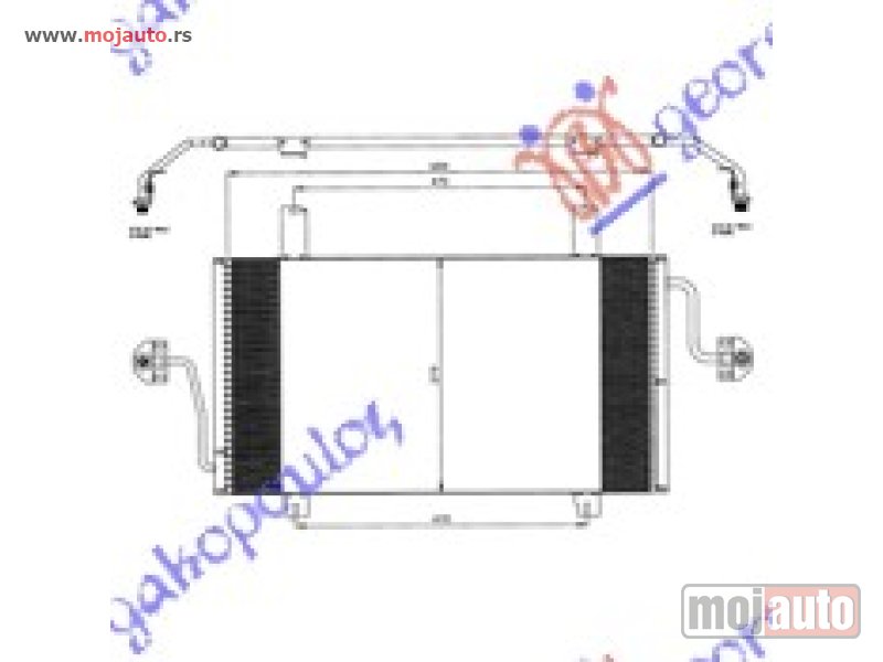 Glavna slika -  HLADNJAK KLIME 2.5 DCi DIZEL (690x380x16) Renault master/mascott 98-09 -dostupno - MojAuto