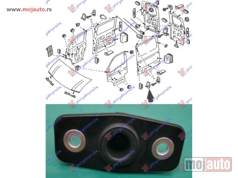 Glavna slika -  GRANICNIK KLIZNIH VRATA Renault master/mascott 98-09 -dostupno - MojAuto