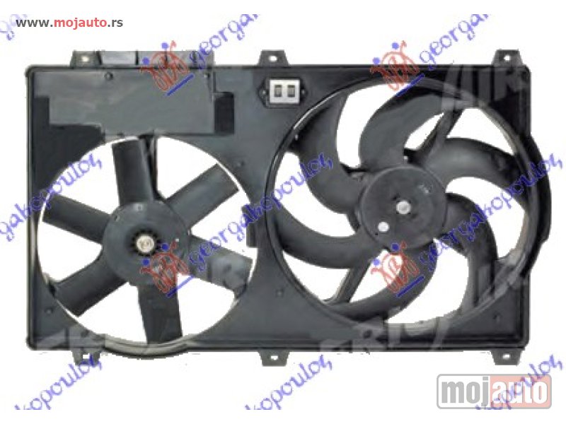 Glavna slika -  VENTILATOR (DUPLI) KOMPLET (BENZIN/DIZEL) (+AC) Peugeot boxer 02-06 -dostupno - MojAuto