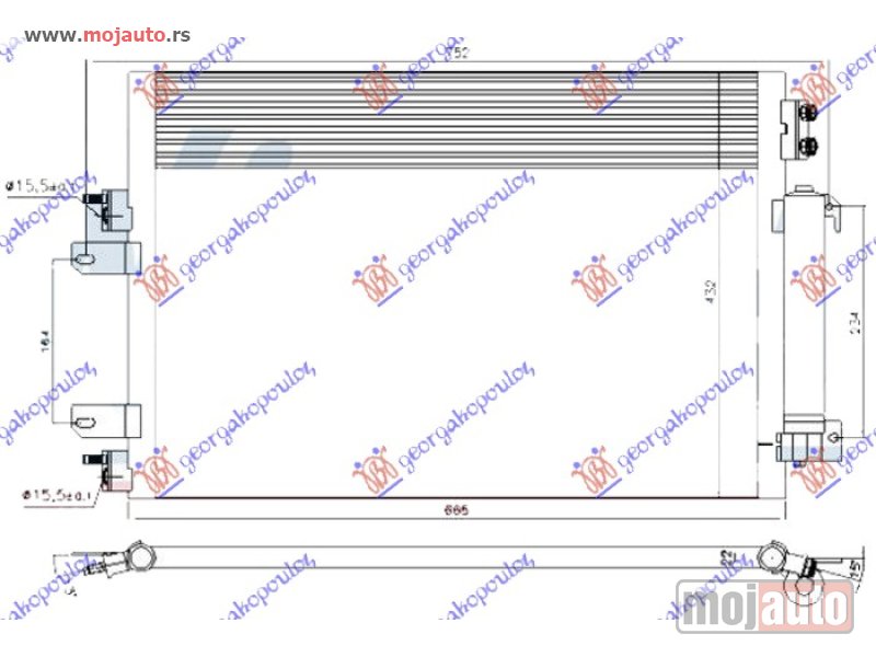 Glavna slika -  HLADNJAK KLIME 2.0/2.4 BENZIN (AUTO) (665x432) Jeep patriot 07-16 -dostupno - MojAuto