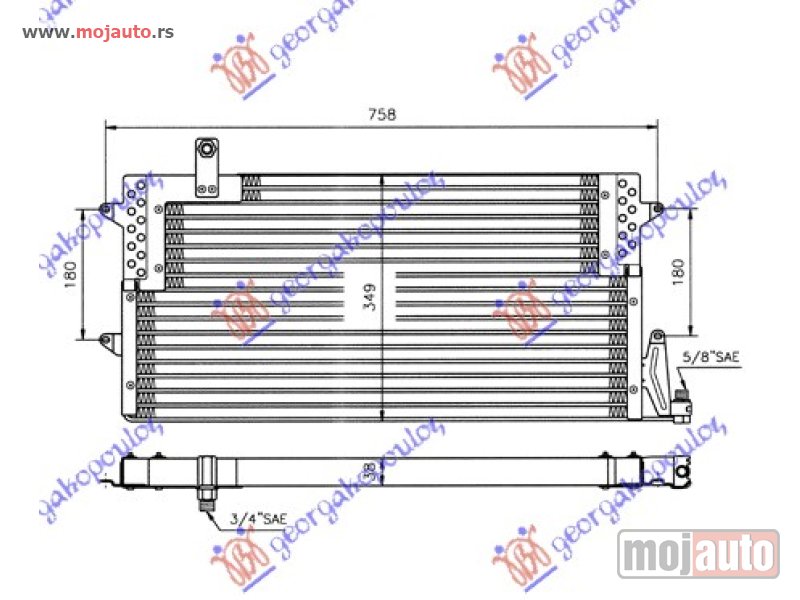 Glavna slika -  HLADNJAK KLIME (710x349x38) Vw passat 93-96 -dostupno - MojAuto