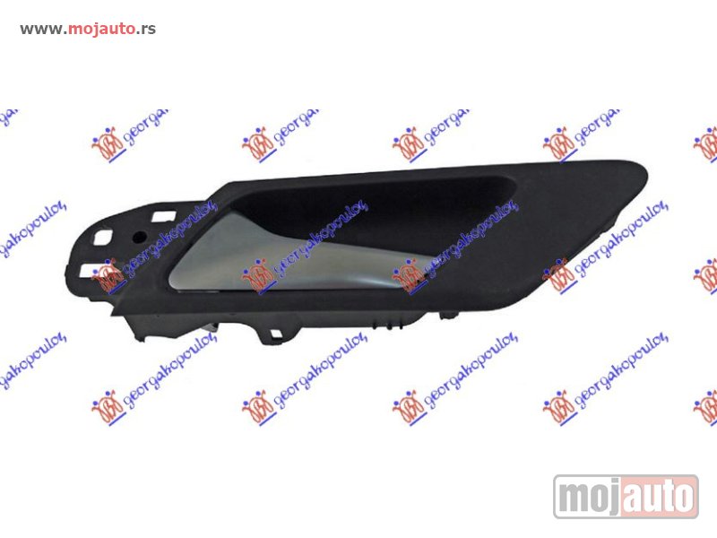 Glavna slika -  KVAKA PREDNJIH/ZADNJIH VRATA UNUTRASNJA SATEN HROM/CRNA Levo Vw golf vi 08-13 -dostupno - MojAuto