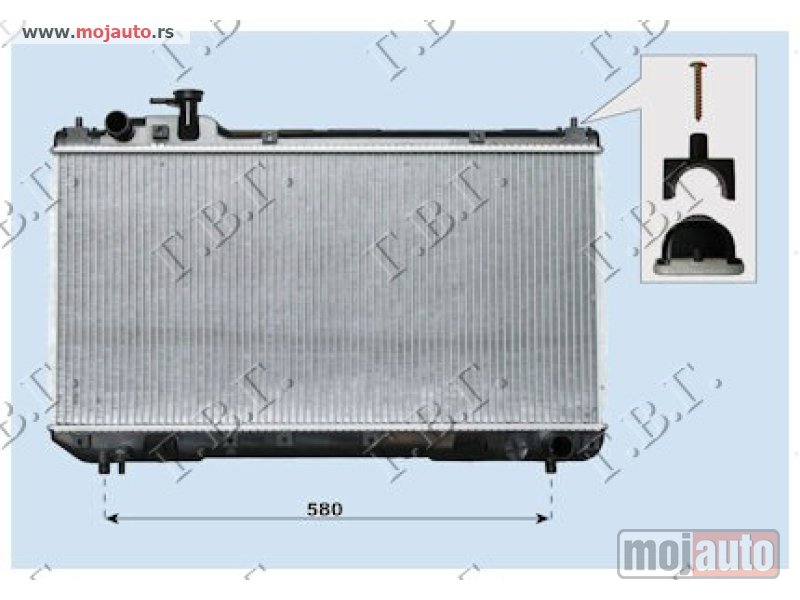 Glavna slika -  HLADNJAK MOTORA 2.0I 16V (+/-AC) (35x69.3) Toyota rav 4 (xa10) 95-98 -dostupno - MojAuto