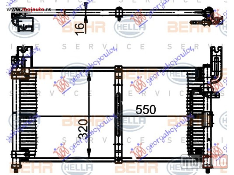 Glavna slika -  HLADNJAK KLIME 1.3/1.6/1.8 (55x32x2.0) Suzuki baleno sdn 94-98 -nedostupno - MojAuto