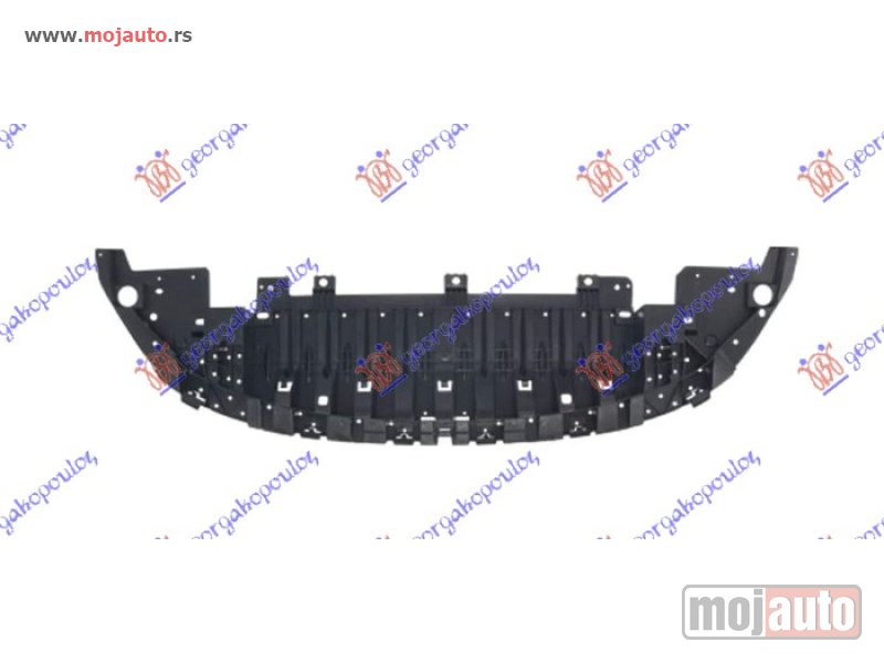 Glavna slika -  ZASTITA MOTORA ISPOD BRANIKA PLASTICNA 12- Renault megane h/b - s.w. 08-14 -dostupno - MojAuto