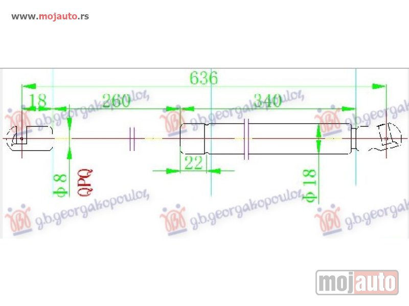 Glavna slika -  AMORTIZER GEPEK VRATA (640L-565N) Citroen c4 picasso 07-14 -dostupno - MojAuto