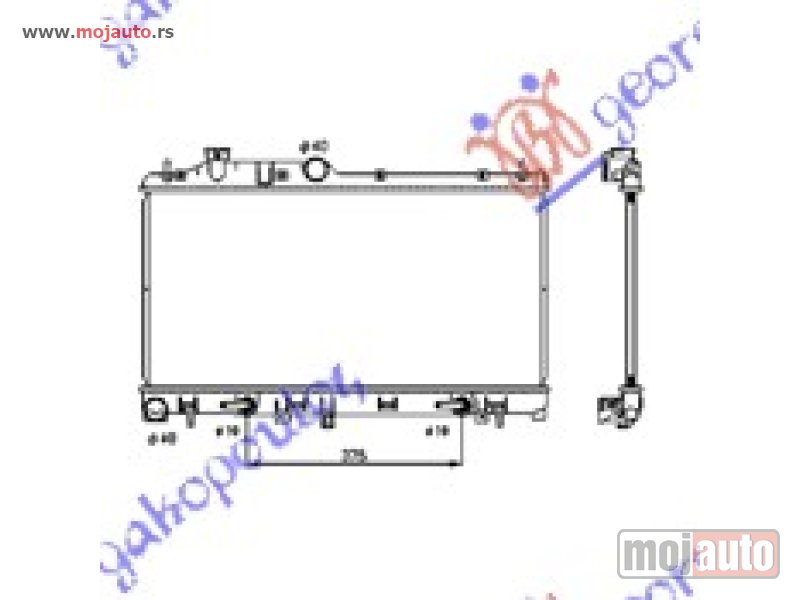 Glavna slika -  HLADNJAK MOTORA 2.0/2.5i 16V (AUTO) (34x68.5x16) Subaru legacy/outback 04-10 -dostupno - MojAuto