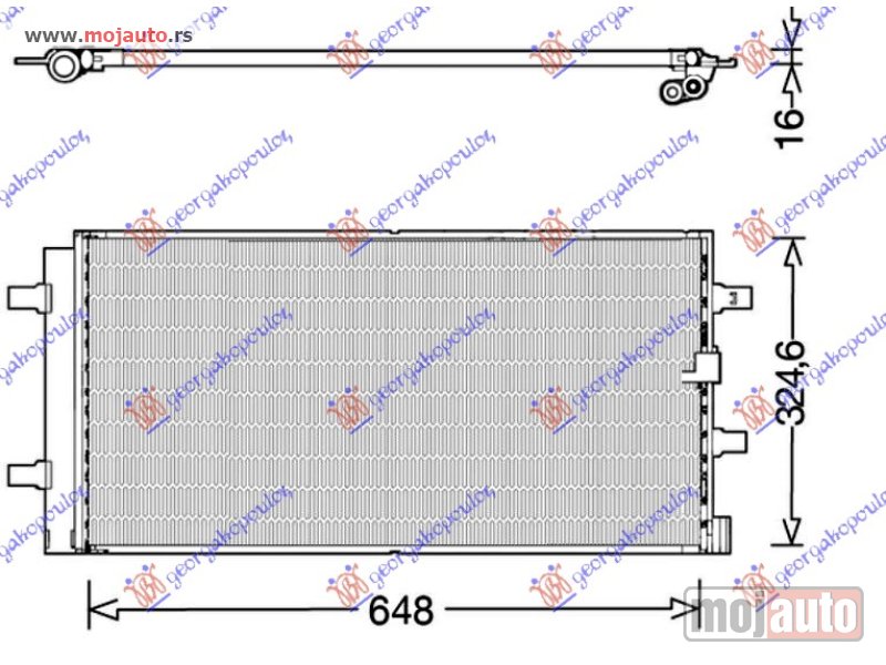 Glavna slika -  HLADNJAK KLIME BENZIN/DIZEL (650x325x16) Audi a6 14-18 -dostupno - MojAuto