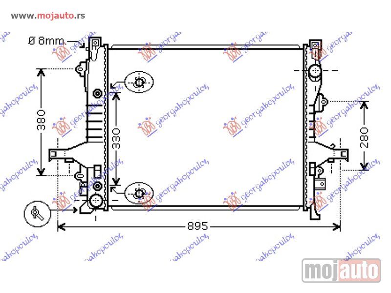 Glavna slika -  HLADNJAK MOTORA BENZIN/DIZEL (MAN/AUTO) (620x530x32) Volvo xc90 03-14 -nedostupno - MojAuto