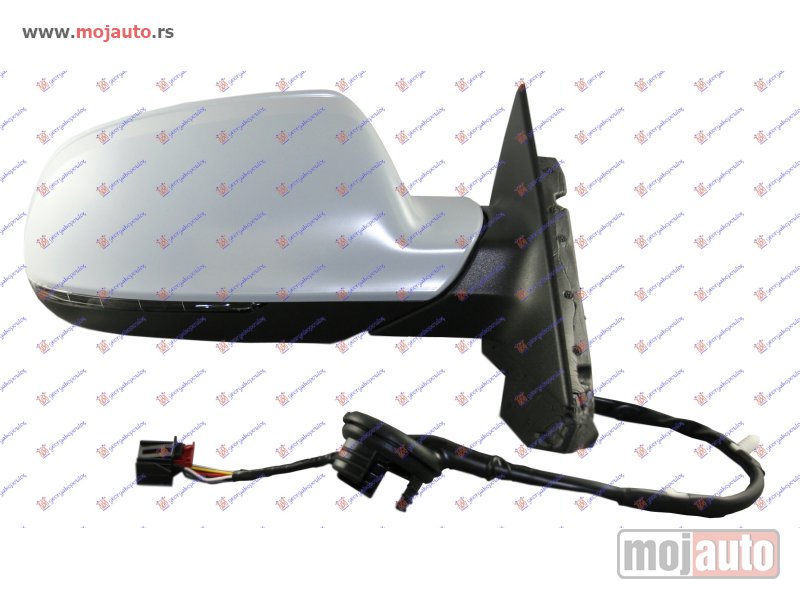 Glavna slika -  RETROVIZOR ELEKTRICNI SA GREJACEM PM 3 VRATA (MIGAVAC) 10- (8 PIN) (A KVALITET) (KONVEKSNO STAKLO) Desno Audi a3 08-12 -dostupno - MojAuto