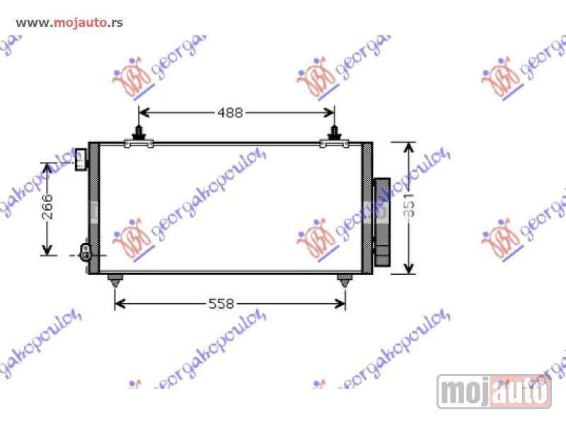 Glavna slika -  HLADNJAK KLIME 1.8 cc 16V (625x350) Toyota celica 01-06 -dostupno - MojAuto