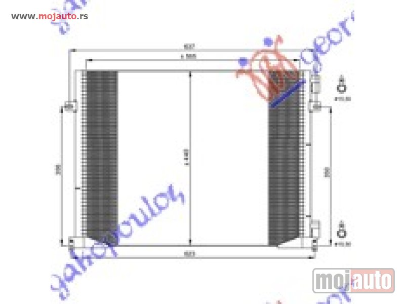 Glavna slika -  HLADNJAK KLIME 2.0 I16v / 1.9 DTi/2.0 CDTi (570x440) CEV DESNO Opel vivaro 06-14 -dostupno - MojAuto