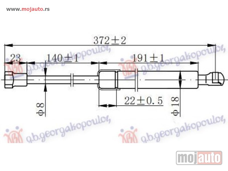 Glavna slika -  AMORTIZER GEPEK VRATA (375L-495N) Citroen c5 08-16 -nedostupno - MojAuto