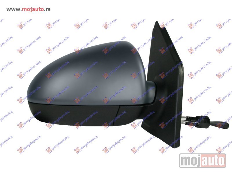 Glavna slika -  RETROVIZOR MEHANICKI SA RUCICOM PM (KONVEKSNO STAKLO) Desno Smart fortwo 07-12 -dostupno - MojAuto