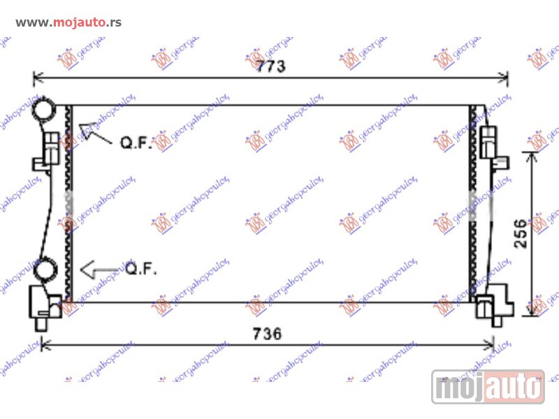 Glavna slika -  HLADNJAK MOTORA 1.2 TFSi BENZIN / 1.6 TDi DIZEL (650x325x24) Audi a3 sport sedan/cabrio 13-16 -dostupno - MojAuto