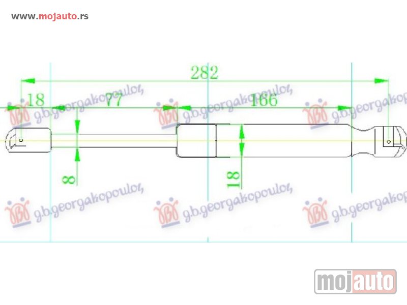 Glavna slika -  AMORTIZER HAUBE (282L-610N) Bmw series 3 (f30/f31) sdn/s.w. 12-14 -dostupno - MojAuto