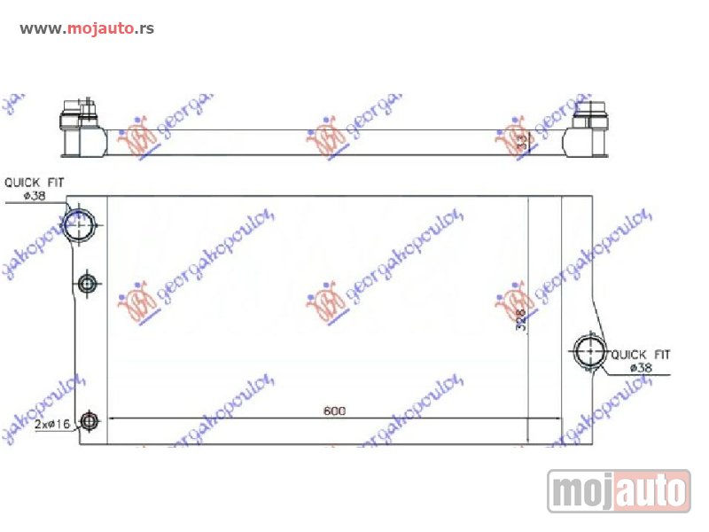 Glavna slika -  HLADNJAK MOTORA ZA SVE MODELE DIZEL (& GT/F07) (600x310x32) (MAHLE PREMIUM LINE) Bmw series 5 (f10/11) 10-13 -dostupno - MojAuto