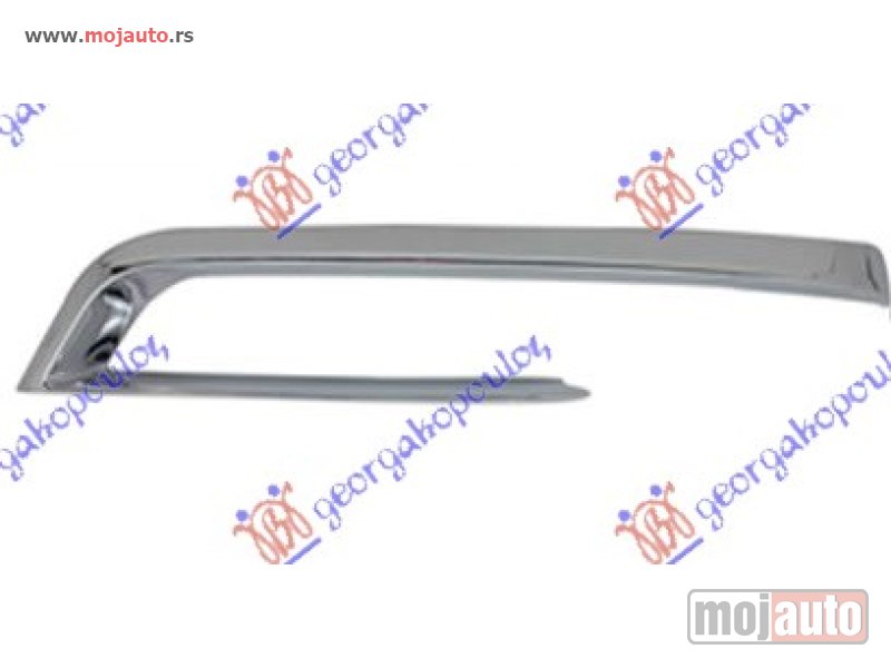 Glavna slika -  LAJSNA RESETKE PREDNJEG BRANIKA HROM (GT/F07) (LUXURY) Levo Bmw series 5 (f10/11) 13-16 -dostupno - MojAuto