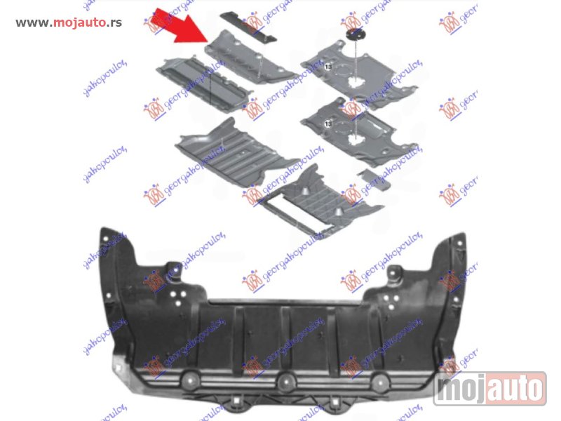 Glavna slika -  ZASTITA MOTORA ZADNJA PLASTICNA (AWD) Bmw series 7 (g11/g12) 19-22 -nedostupno - MojAuto