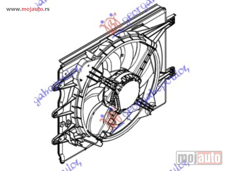 Glavna slika -  VENTILATOR KOMPLET (1.4i 16V) (-AC) Fiat 500 l 12-17 -dostupno - MojAuto
