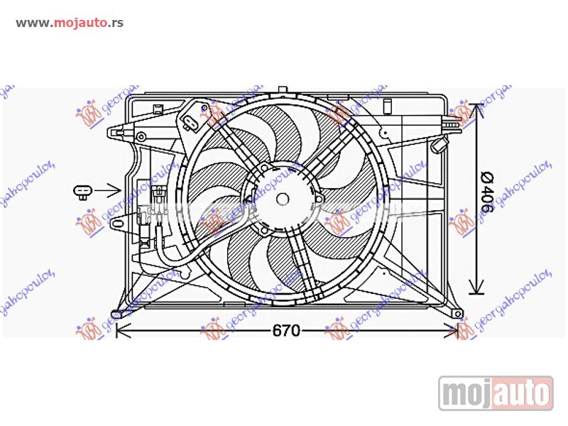 Glavna slika -  VENTILATOR KOMPLET (BENZIN/DIZEL) Jeep renegade 14-18 -dostupno - MojAuto
