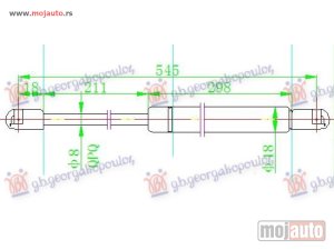NOVI: delovi  AMORTIZER GEPEK VRATA (544L-335N) Ford fiesta 13-17 -dostupno