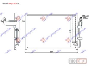NOVI: delovi  HLADNJAK KLIME 1.6 CD DIZEL (525x360x12) Mazda 5 10-15 -dostupno
