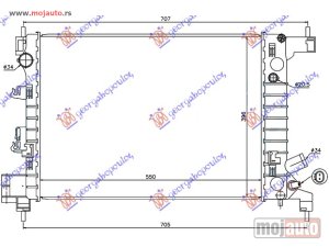 NOVI: delovi  HLADNJAK MOTORA 1.2i/1.4i (55x39.6x17) Chevrolet aveo sdn-h/b 12- -dostupno