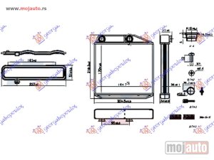 Glavna slika -  GREJAC KABINE 0.9/1.4i 16V TURBO BENZIN - 1.3/1.6 Multijet DIZEL (170x195x26) Fiat 500 l 12-17 -dostupno - MojAuto