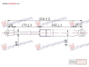NOVI: delovi  AMORTIZER GEPEK VRATA (554L-680N) Fiat 500 l 12-17 -dostupno