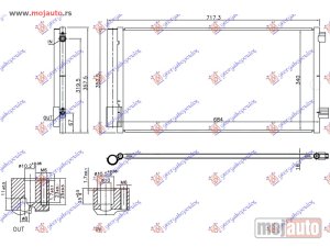 NOVI: delovi  HLADNJAK KLIME 1.6i 16v BENZIN (684x340x16) Fiat 500 x 19- -dostupno