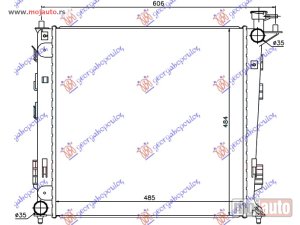 Glavna slika - HLADNJAK MOTORA 1.7/2.0 CRDi DIZEL (MAN) (485x470x16) (CESKA) (KOYO) Kia sportage 14-15 -dostupno - MojAuto