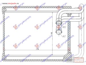 Glavna slika -  GREJAC KABINE (150x220x26) Hyundai sonata 06-11 -dostupno - MojAuto
