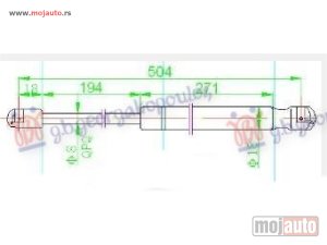 NOVI: delovi  AMORTIZER GEPEK VRATA (504L-355N) Hyundai i30 5d 12-14 -dostupno