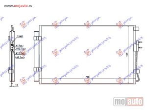NOVI: delovi  HLADNJAK KLIME 2.4 16V GDI 3.3i BENZIN (680x430x12) (HALLA TIP) Hyundai santa fe 12-16 -dostupno