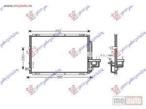 Glavna slika -  HLADNJAK KLIME 1.6/1.8/2.0i 16V (590x383x18) Kia carens 03-06 -dostupno - MojAuto