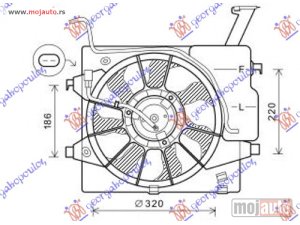 NOVI: delovi  VENTILATOR KOMPLET (BENZIN) Kia picanto 15-17 -dostupno