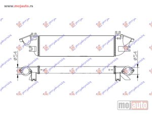 NOVI: delovi  HLADNJAK INTERKULERA 2.4 DI-D DIZEL (575x175x50) Fiat fullback 16- -dostupno