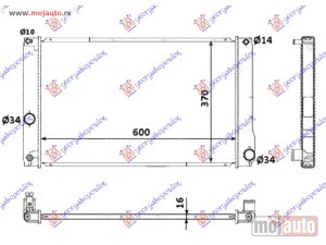 NOVI: delovi  HLADNJAK MOTORA 1.8 HIBRID (AUTO) (60x35x16) Lexus ct 200h 14- -dostupno