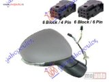 NOVI: delovi  RETROVIZOR ELEKTRICNI SA GREJACEM PM (ELEKTRO-SKLOPIV) (MIGAVAC) (SENZOR) (KONVEKSNO STAKLO) Desno Fiat 500 x 19- -nedostupno