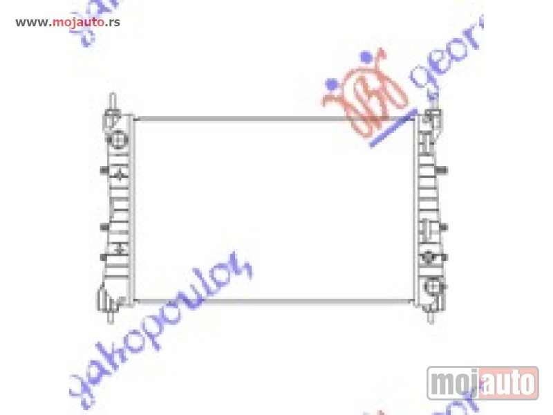 Glavna slika -  HLADNJAK MOTORA 1.4i 16V TURBO / 1.3/1.6 JTD (62x40) Fiat linea 13-15 -dostupno - MojAuto