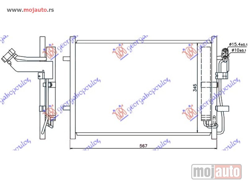 Glavna slika -  HLADNJAK KLIME 1.6 CD DIZEL (525x360x12) Mazda 5 10-15 -dostupno - MojAuto
