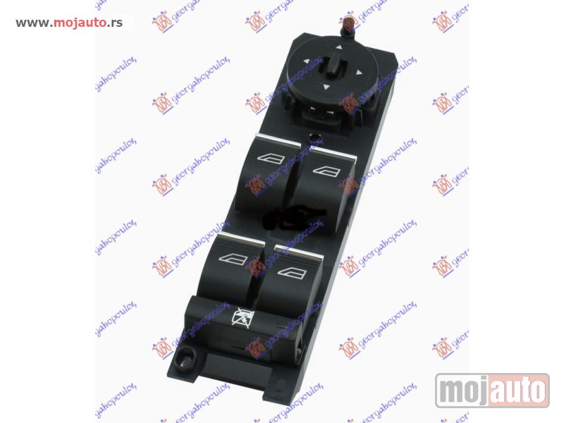 Glavna slika -  PREKIDAC U PREDNJIM VRATIMA CRNI/SREBRNI (4 TASTERA) (ELEKTRO-SKLOPIV RETROVIZOR) (3 PIN) Levo Ford focus 11-14 -dostupno - MojAuto